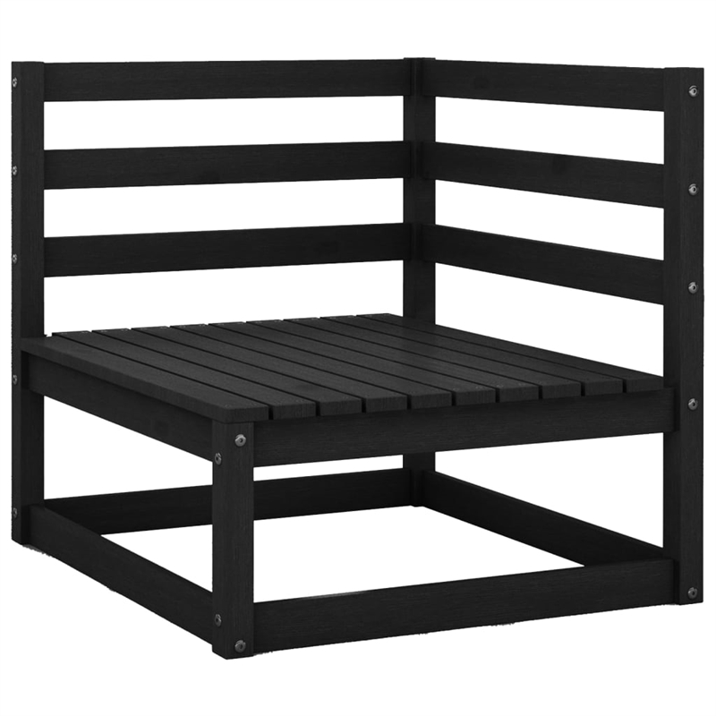 vidaXL Wood Garden Lounge Set in Black