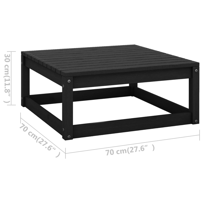 vidaXL Wood Garden Lounge Set in Black
