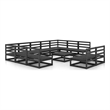 vidaXL Wood Garden Lounge Set in Black