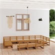 vidaXL Wood Medium Garden Lounge Set in Brown