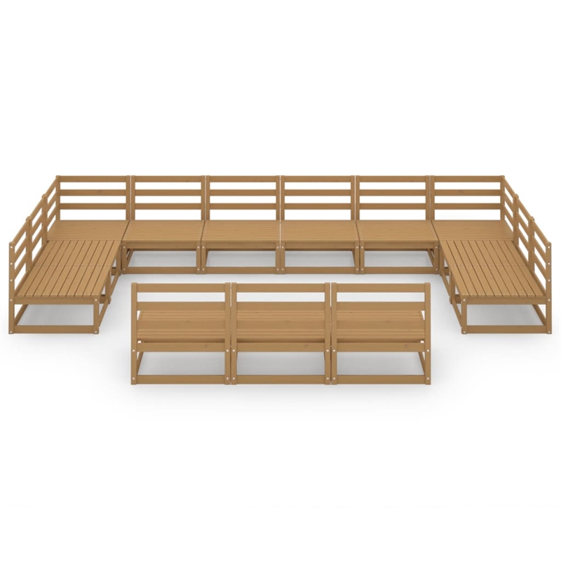 vidaXL Wood Medium Garden Lounge Set in Brown