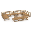 vidaXL Wood Medium Garden Lounge Set in Brown