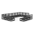 vidaXL Wood Small Garden Lounge Set in Black