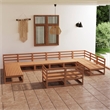 vidaXL Wood Large Garden Lounge Set in Brown