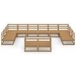 vidaXL Wood Large Garden Lounge Set in Brown