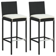 vidaXL 3 Piece Steel Bar Set in Black/White/Cream