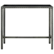 vidaXL 5 Piece Steel Large Bar Set in Gray