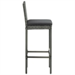 vidaXL 7 Piece Poly Rattan Bar Set in Gray/Anthracite