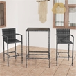 vidaXL 3 Piece Steel Bar Set in Gray