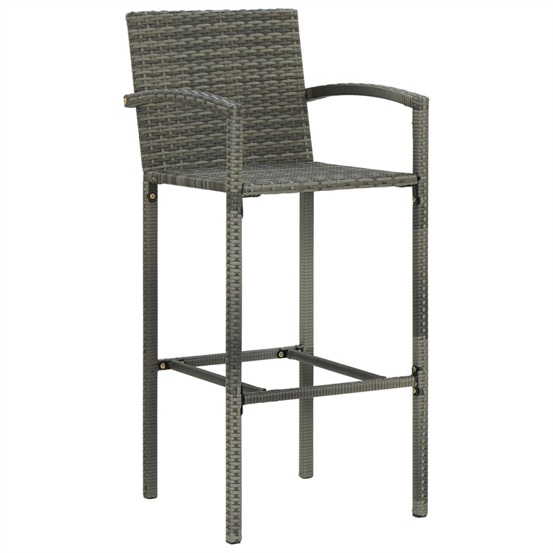 vidaXL 3 Piece Steel Bar Set in Gray