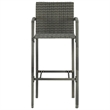 vidaXL 3 Piece Steel Bar Set in Gray