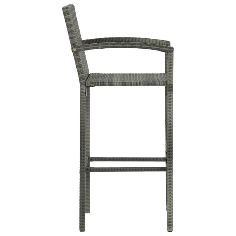 vidaXL 3 Piece Steel Bar Set in Gray