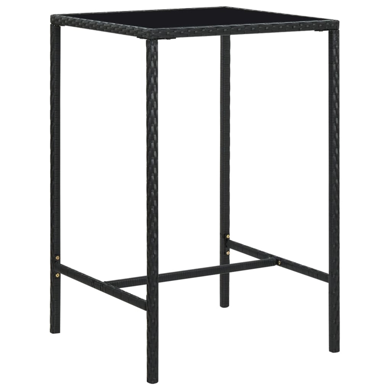 vidaXL 5 Piece Steel Small Bar Set in Black