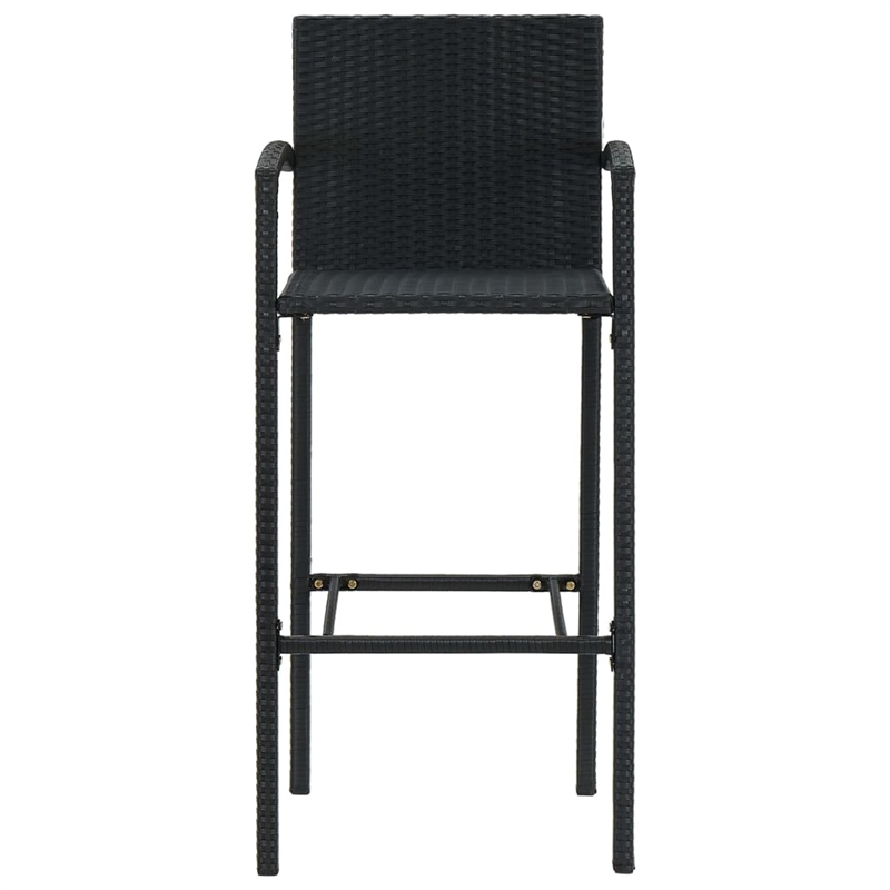 vidaXL 5 Piece Steel Small Bar Set in Black