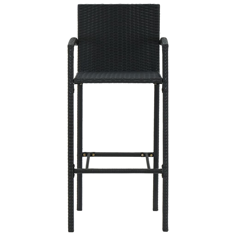 vidaXL 7 Piece Steel Bar Set in Black
