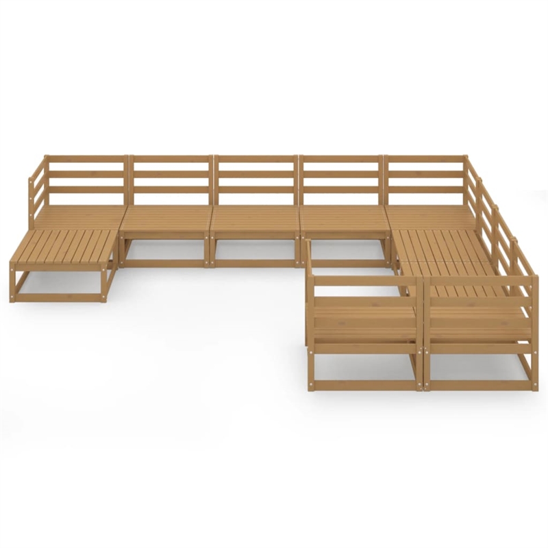 vidaXL Wood Small Garden Lounge Set in Brown