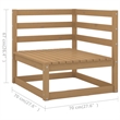 vidaXL Wood Small Garden Lounge Set in Brown