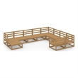 vidaXL Wood Small Garden Lounge Set in Brown