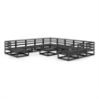vidaXL Wood Medium Garden Lounge Set in Black