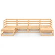 vidaXL 6 Piece Wood Small Garden Lounge Set in Natural