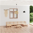 vidaXL 8 Piece Wood Garden Lounge Set in Natural