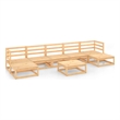 vidaXL 8 Piece Wood Garden Lounge Set in Natural