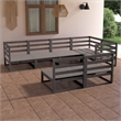 vidaXL 7 Piece Wood Garden Lounge Set in Gray