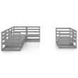 vidaXL 7 Piece Wood Garden Lounge Set in Gray