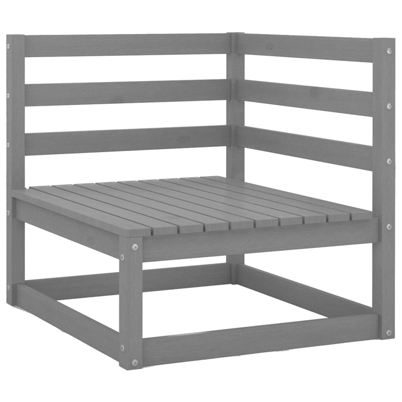 vidaXL 7 Piece Wood Garden Lounge Set in Gray