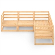 vidaXL 5 Piece Wood Garden Lounge Set in Natural