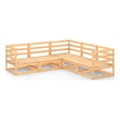 vidaXL 5 Piece Wood Garden Lounge Set in Natural