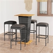 vidaXL 5 Piece Solid Acacia Wood Bar Set in Gray