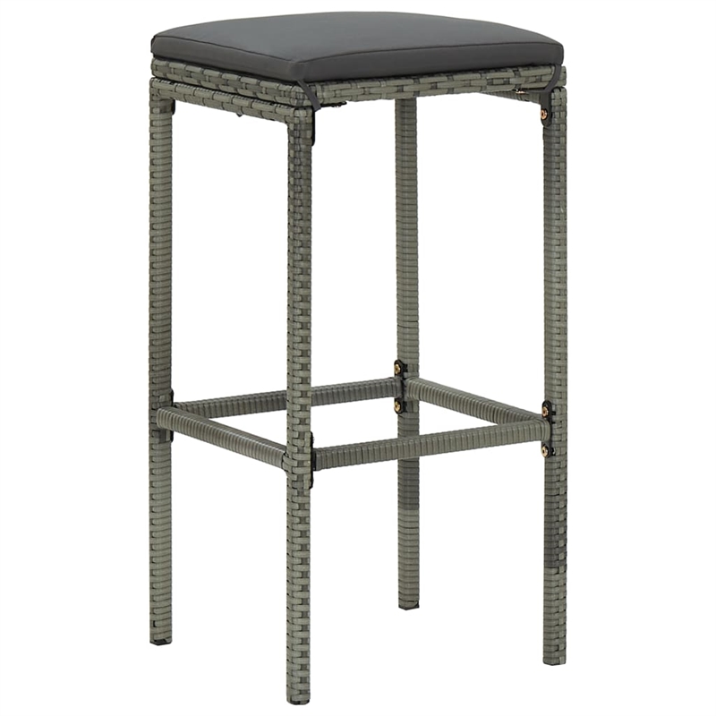 vidaXL 5 Piece Solid Acacia Wood Bar Set in Gray