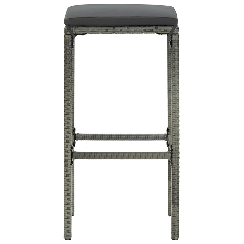 vidaXL 5 Piece Solid Acacia Wood Bar Set in Gray
