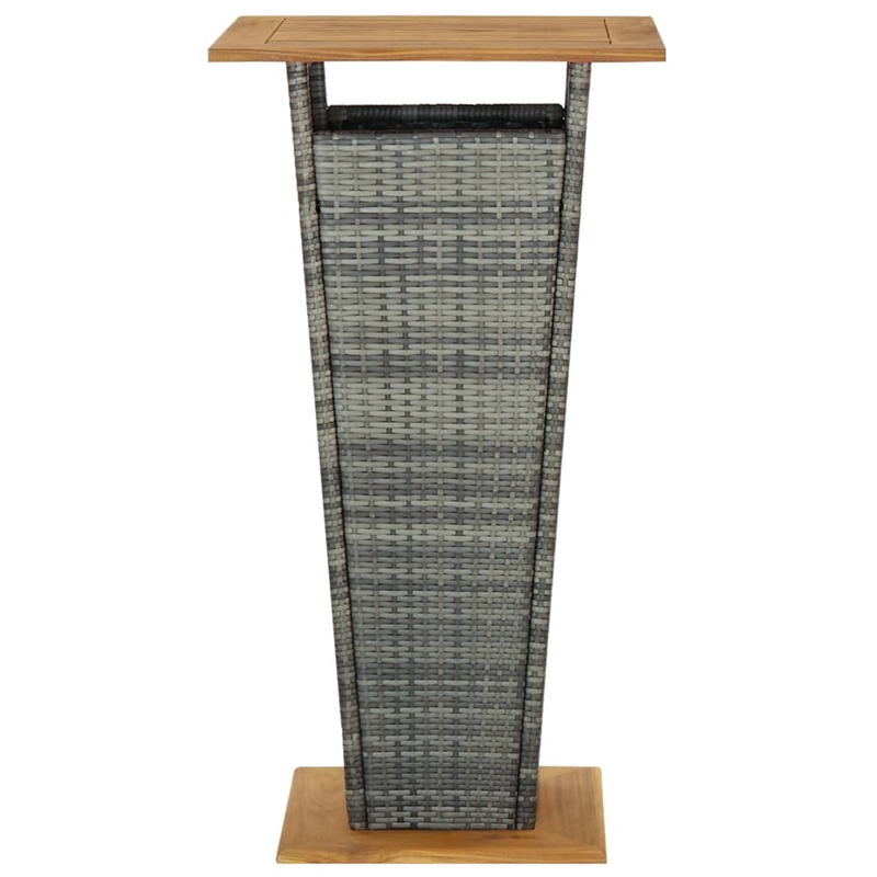 vidaXL 5 Piece Solid Acacia Wood Small Bar Set in Gray