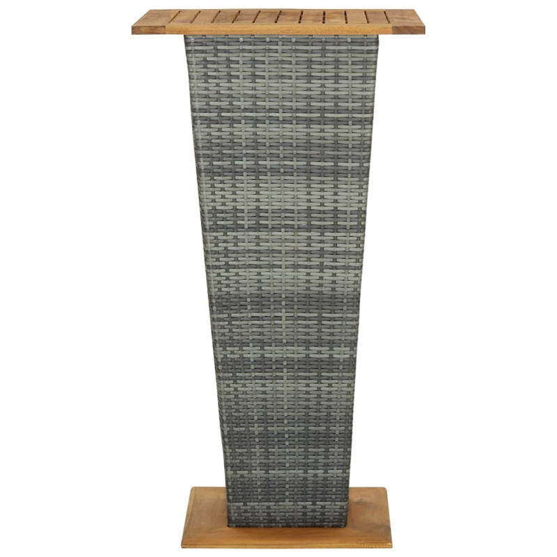 vidaXL 5 Piece Solid Acacia Wood Small Bar Set in Gray