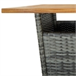vidaXL 5 Piece Solid Acacia Wood Small Bar Set in Gray