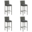 vidaXL 5 Piece Solid Acacia Wood Small Bar Set in Gray