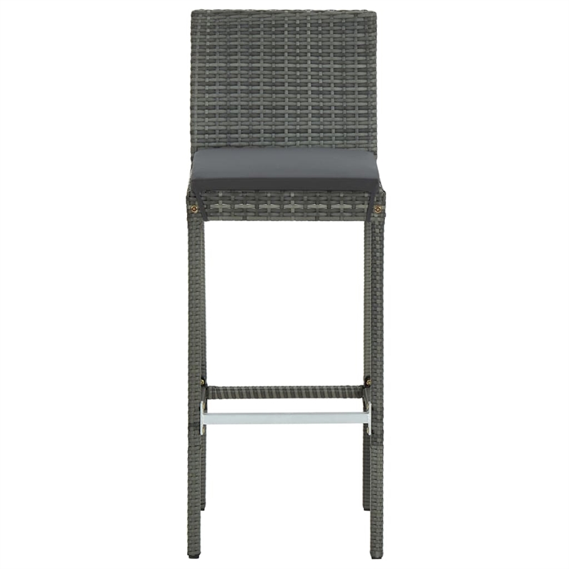 vidaXL 5 Piece Solid Acacia Wood Small Bar Set in Gray