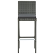 vidaXL 5 Piece Solid Acacia Wood Small Bar Set in Gray