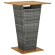 vidaXL 5 Piece Solid Acacia Wood Bar Set in Gray