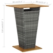 vidaXL 5 Piece Solid Acacia Wood Bar Set in Gray
