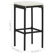 vidaXL Steel Medium Bar Set in Black