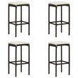 vidaXL 5 Piece Steel Bar Set in Brown