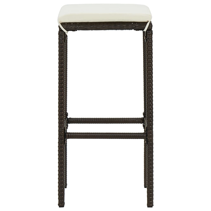 vidaXL 5 Piece Steel Bar Set in Brown