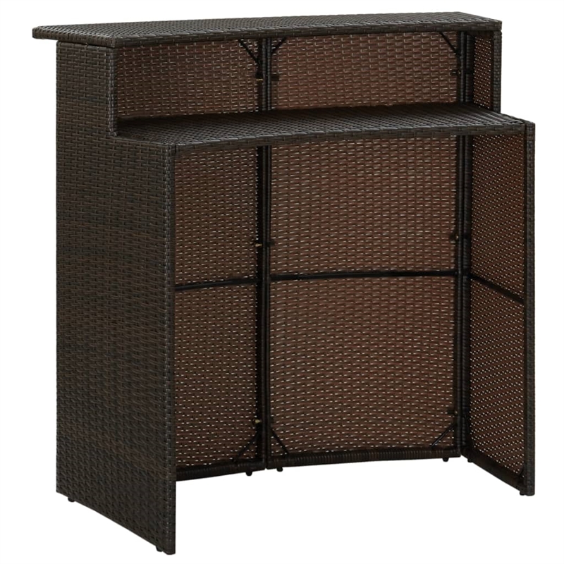 vidaXL 5 Piece Steel Bar Set in Brown
