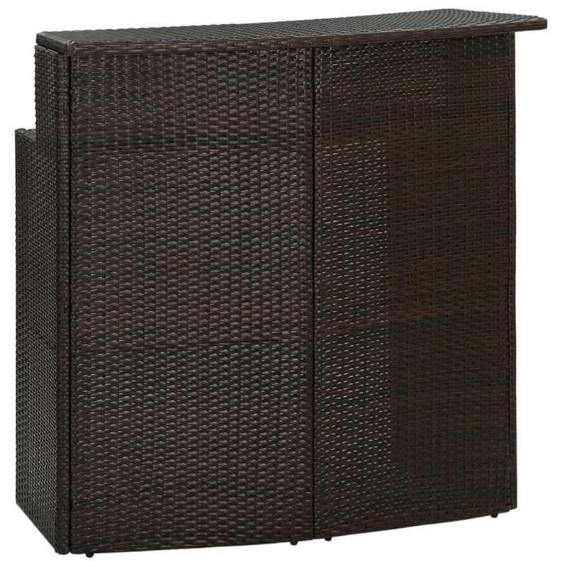 vidaXL 5 Piece Steel Bar Set in Brown