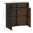 vidaXL 5 Piece Steel Bar Set in Brown