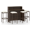 vidaXL 5 Piece Steel Bar Set in Brown