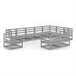 vidaXL Wood Medium Garden Lounge Set in Gray